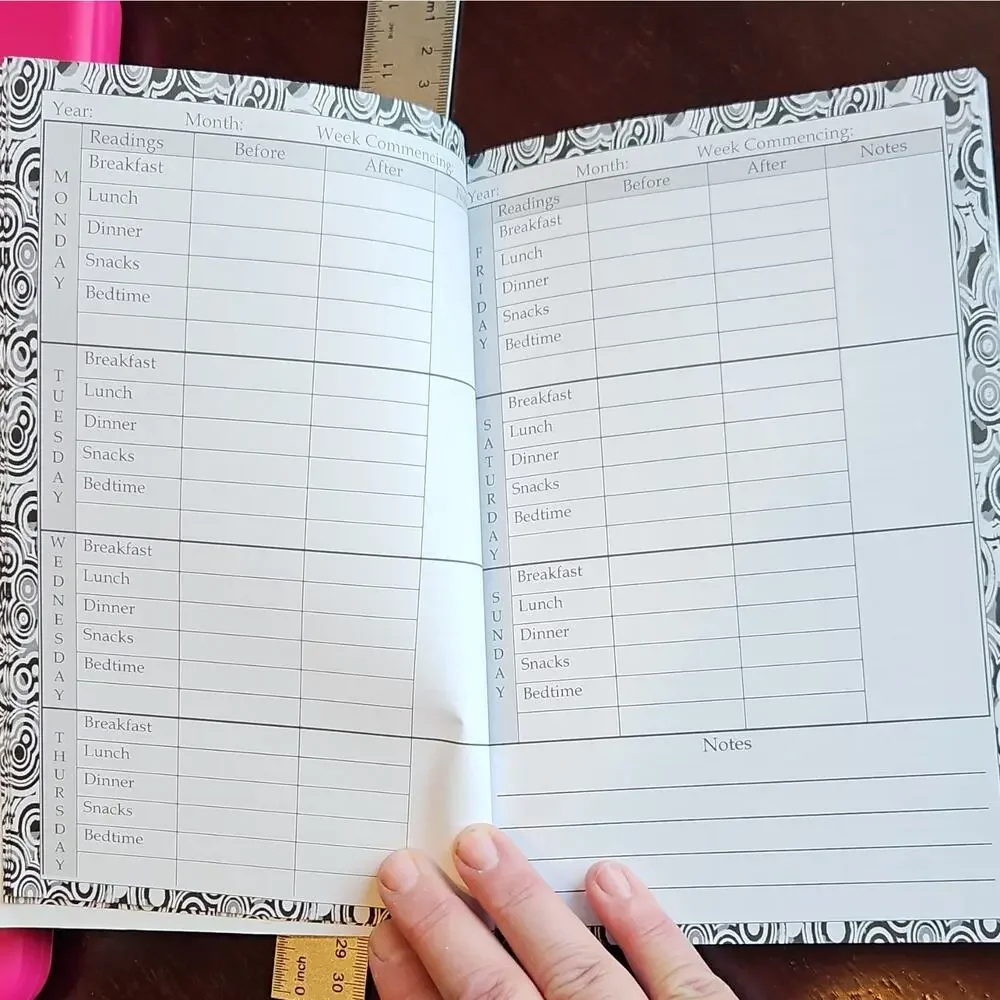 Glucose Monitoring Daily Log Book Fun To Use